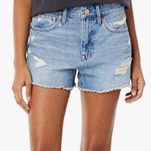 Madewell Destructed Edition Relaxed Denim Shorts in Renfield  |  Size:  26